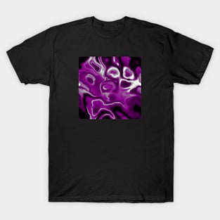 Asexual Pride Abstract Swirled Spilled Paint T-Shirt